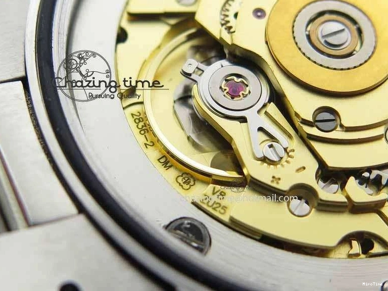 MiroTime 1227 Elegant Day Date 40mm SS BP Maker Best Edition Ice Blue Dial Diamond Markers On SS Bracelet ETA 3700